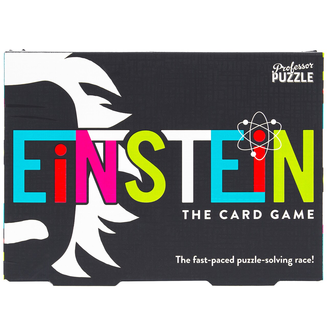 Professor Puzzle: Einstein: The Card Game - The Fast Paced Puzzle-Solving Race, Visual-Number-Word Challenges, 8 Categories, Ages 13+, 2-8 Players